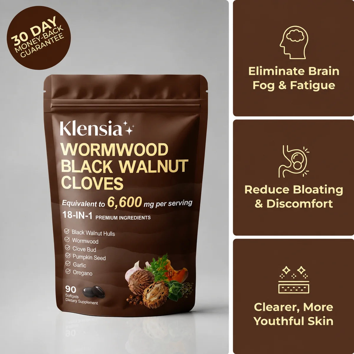Flush Out Hidden Parasites & Larva in Just 14 Days with Wormwood Black Walnut Cloves