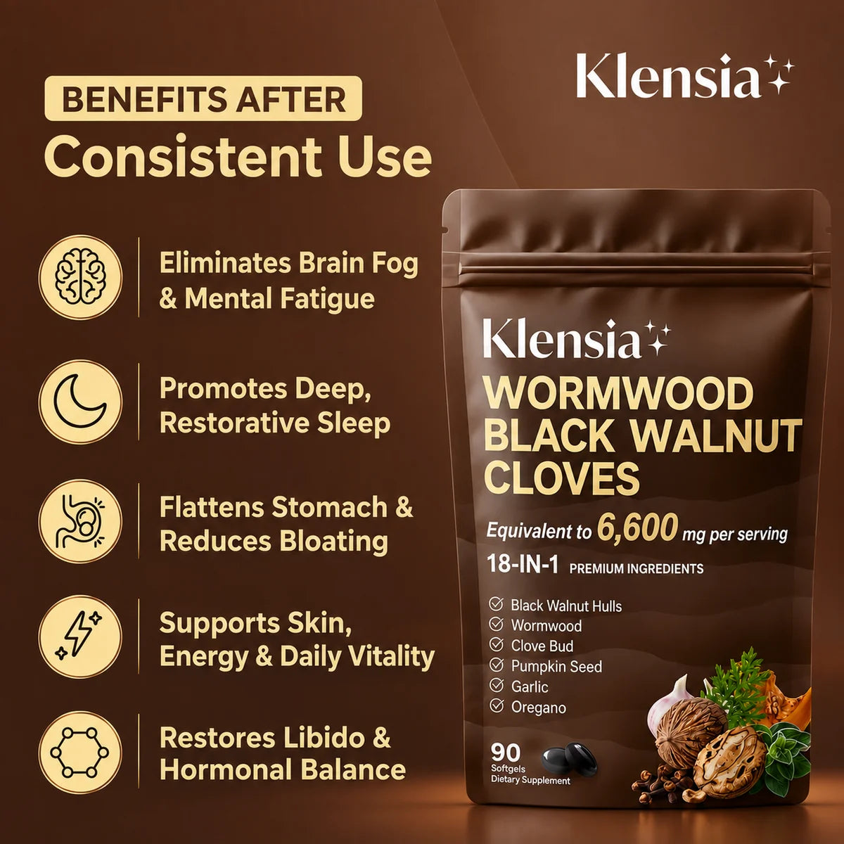 Flush Out Hidden Parasites & Larva in Just 14 Days with Wormwood Black Walnut Cloves